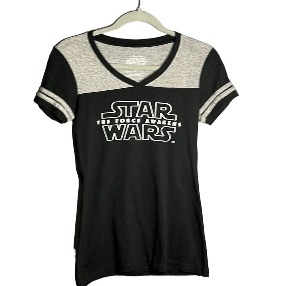 Star Wars Black and Gray Short Sleeve T Shirt Size Small